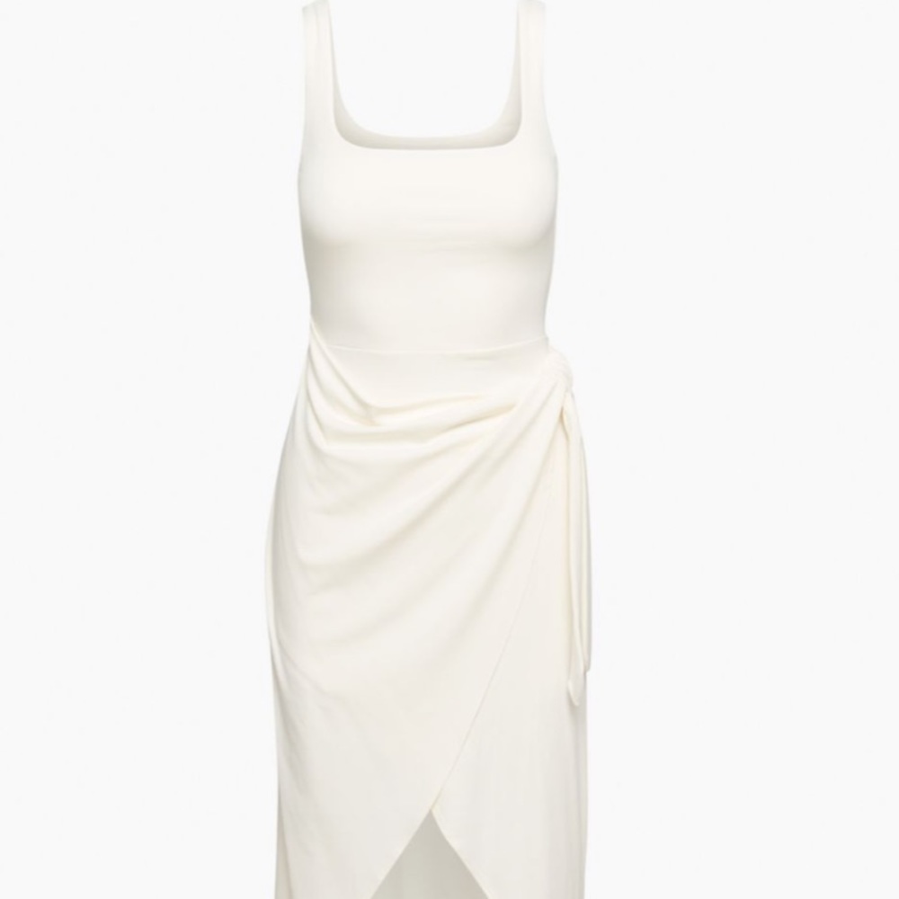 Aritzia white wrap dress